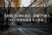 【速报】51爆料盘点：花絮5大爆点，大V上榜理由极其令人炸裂
