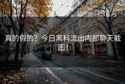 真的假的？今日黑料流出内部聊天截图！