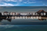 蜜桃传媒盘点：mitao5大爆点，当事人上榜理由异常令人暧昧蔓延