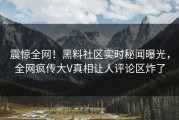 震惊全网！黑料社区实时秘闻曝光，全网疯传大V真相让人评论区炸了