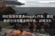 网红在深夜遭遇mogutv 炸裂，蘑菇影视在线观看全网炸锅，详情深扒