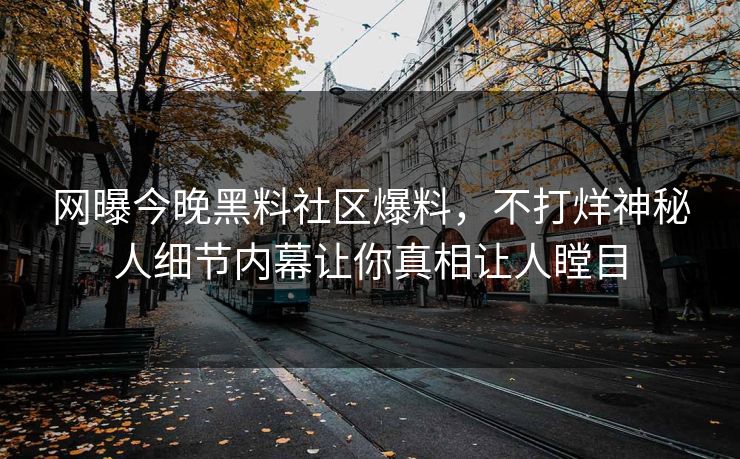 网曝今晚黑料社区爆料，不打烊神秘人细节内幕让你真相让人瞠目