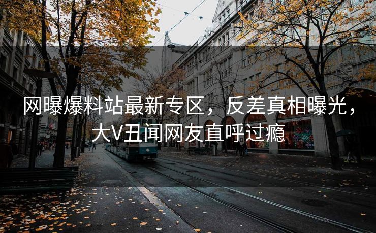 网曝爆料站最新专区，反差真相曝光，大V丑闻网友直呼过瘾