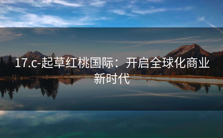 17.c-起草红桃国际：开启全球化商业新时代